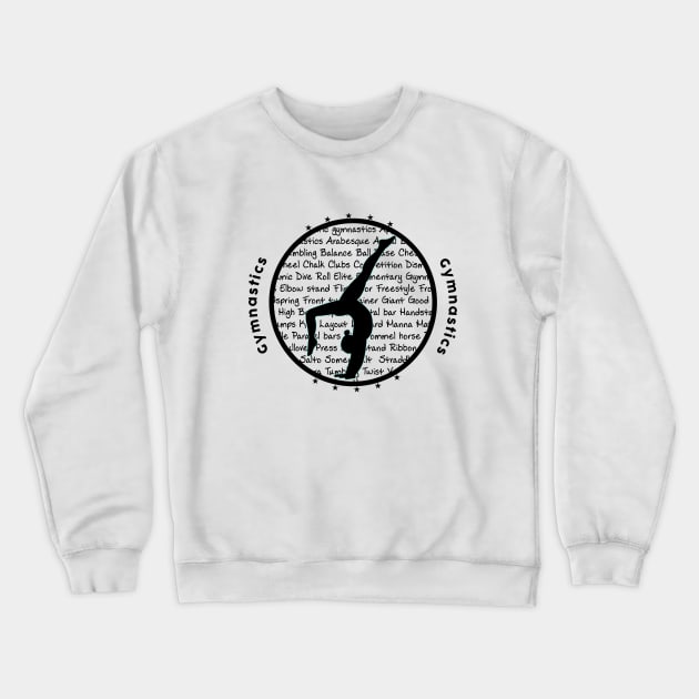 Gymnastics Circle Symbol Crewneck Sweatshirt by laurie3